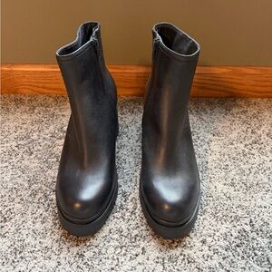 Jeffrey Campbell Black Chunky Platform Ankle Boots